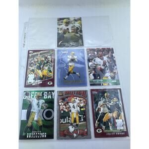 Lot 7 Brett Favre Football Trading Sports Cards Green Bay Packers NFL HOF Topps